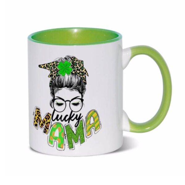 Lucky Mama Coloured Mug Green