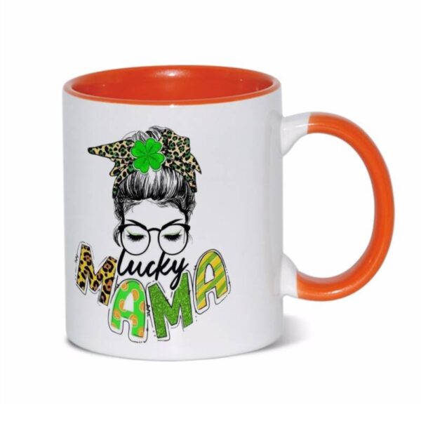 Lucky Mama Coloured Mug Orange