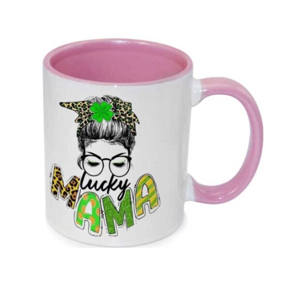 Lucky Mama Coloured Mug Pink