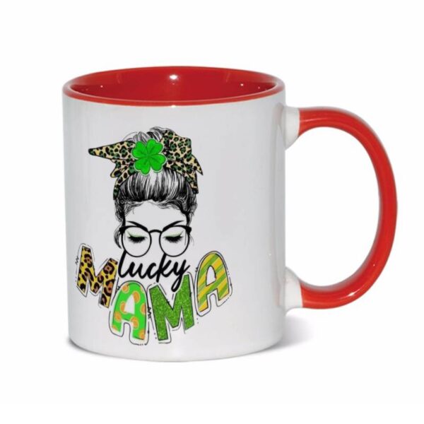 Lucky Mama Coloured Mug Red