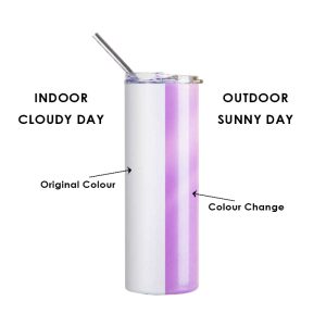 UV Colour Changing Skinny Tumblers